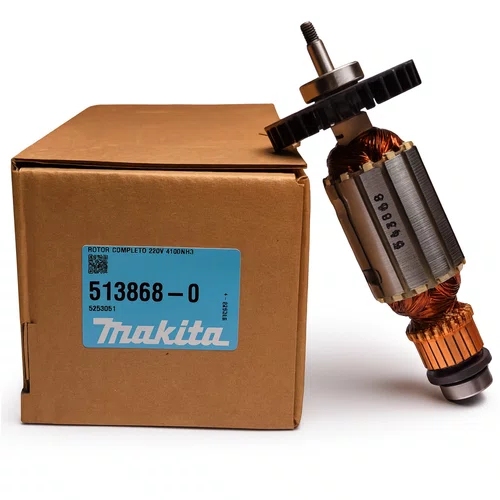 Induzido 220v Serra Mármore 4100NH3 / MT410 / MCC400 Makita 513868-0 Induzido 220v Serra Mármore 4100NH3 / MT410 / MCC400 Makita 513868-0