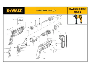 Furadeira de Impacto DWD502 Dewalt Furadeira de Impacto DWD502 Dewalt
