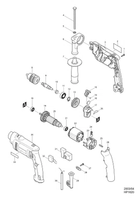 Fuiradeira de Impacto HP1620 Makita